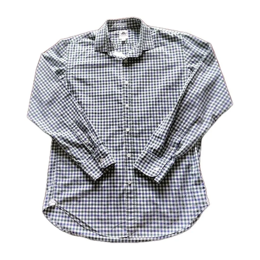J.Crew Ludlow Thomas Mason Shirting Gingham Large Dress Shirt Mens Cotton Preppy